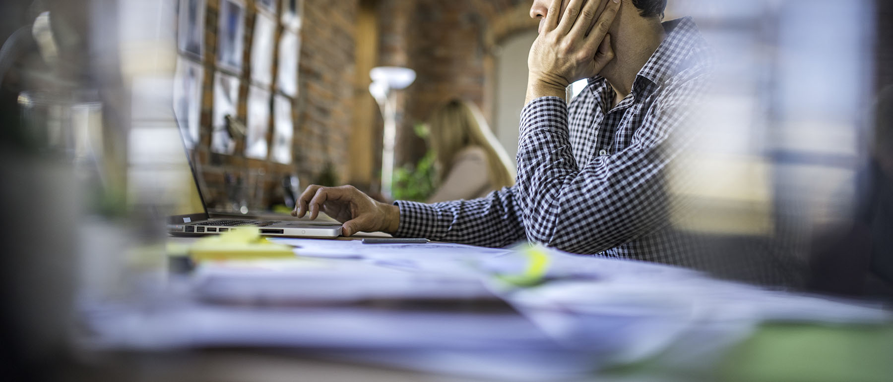 Business owner in contemplation